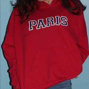 “paris” red sweater